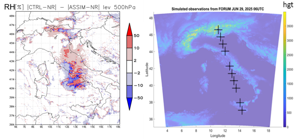 Assimilazione dati di future osservazioni (e.g., FORUM) in un modello meteorologico
